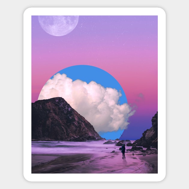 Pink and Blue Skies Sticker by Aaron the Humble